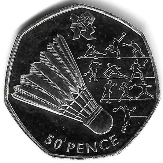 Inglaterra - 50 Pence 2011 (Km# 1174) Badminton