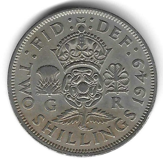 Inglaterra - 2 Shillings 1949 (Km# 878)