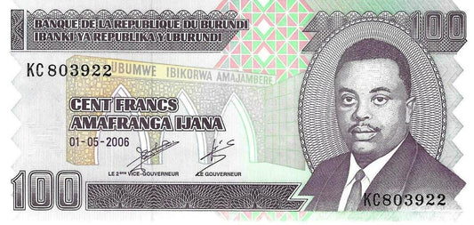 Burundi - 100 Francos 2006 (# 37e)