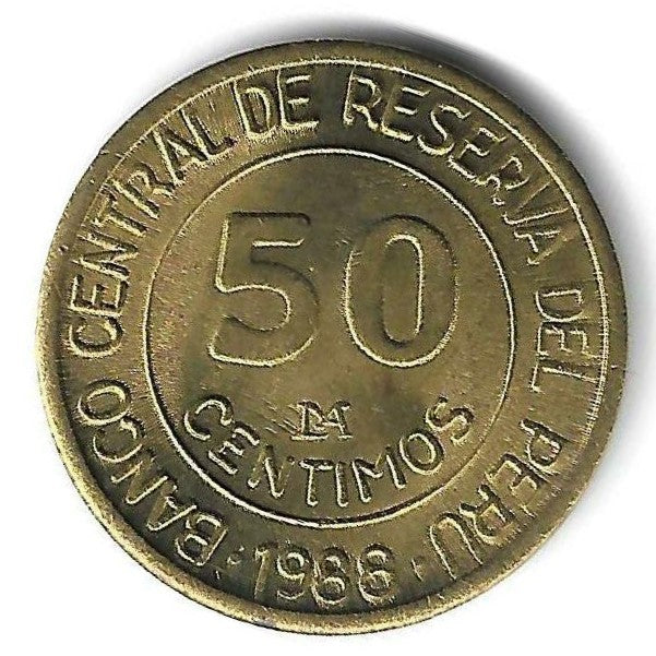 Peru - 50 Centimos 1988 (Km# 295)