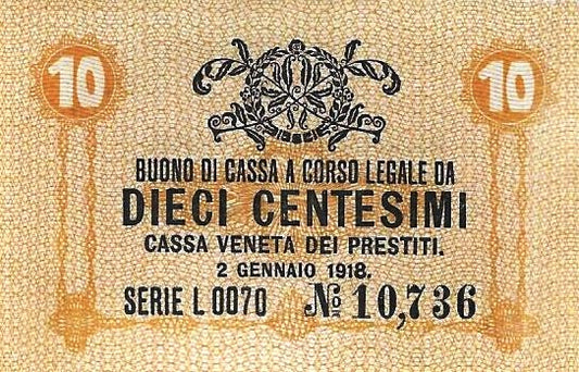 Italia - 10 Centesimos 1918 (# M2)