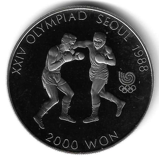 Coreia Sul - 2000 Won 1986 (Km# 50) Boxe