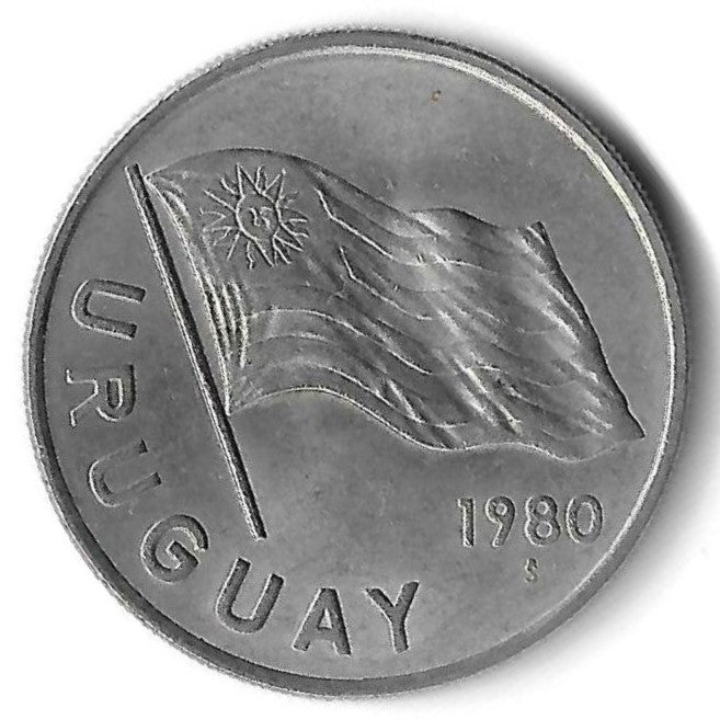 Uruguai  - 5 Novos pesos 1980 (Km# 75)