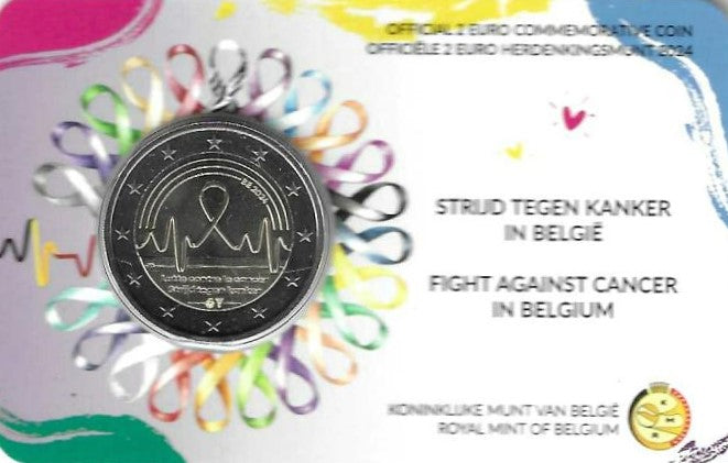Belgica - 2 Euro 2024 (Km# ..) Luta contra o Cancro
