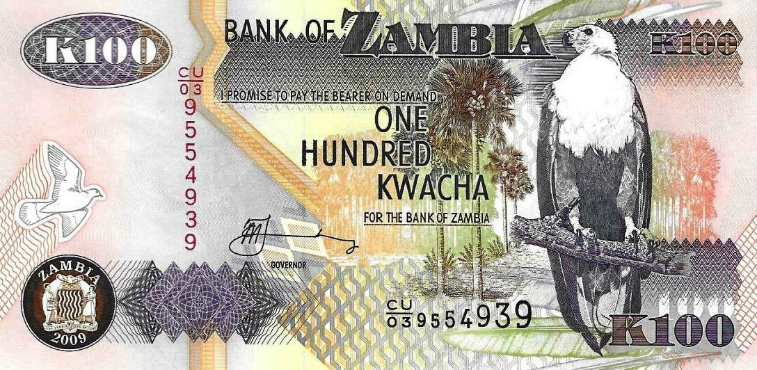 Zambia - 100 Kwacha 2009 (# 38h)