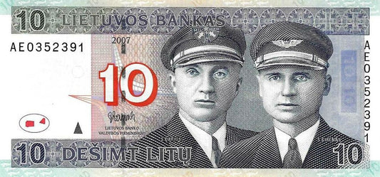 Lituania - 10 Litu 2007 (# 68)