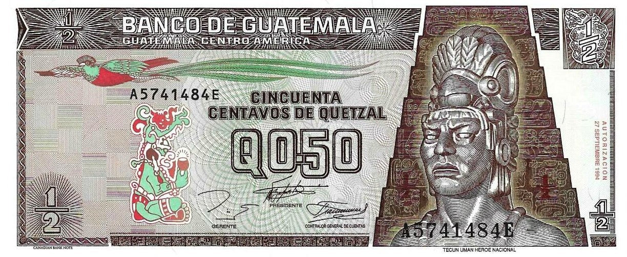 Guatemala - 50 Centavos 1994 (# 86b)
