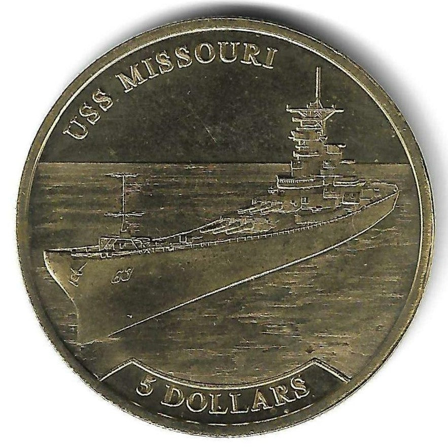 Nauru - 5 Dolares 2017 (Km# ..) Uss Missouri