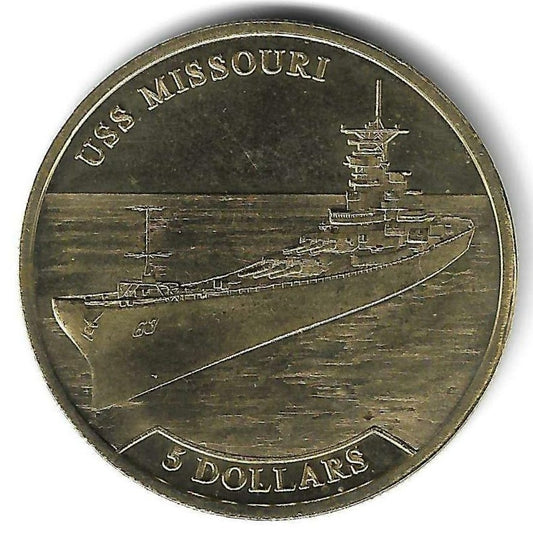 Nauru - 5 Dolares 2017 (Km# ..) Uss Missouri