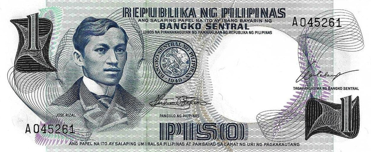 Filipinas - 1 Piso 1969 (# 142a)