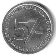 Somalilandia - 5 Shillings 2005 (Km# 19) Elefantes