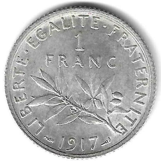 França - 1 Franco 1917 (Km#
