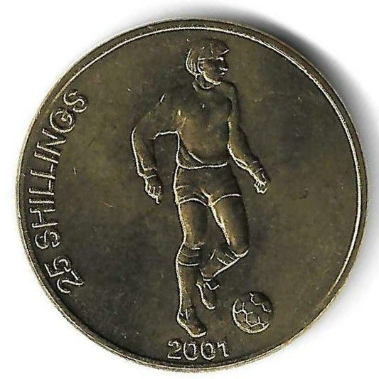 Somalia - 25 Shillings 2001 (Km# 103) Jogador