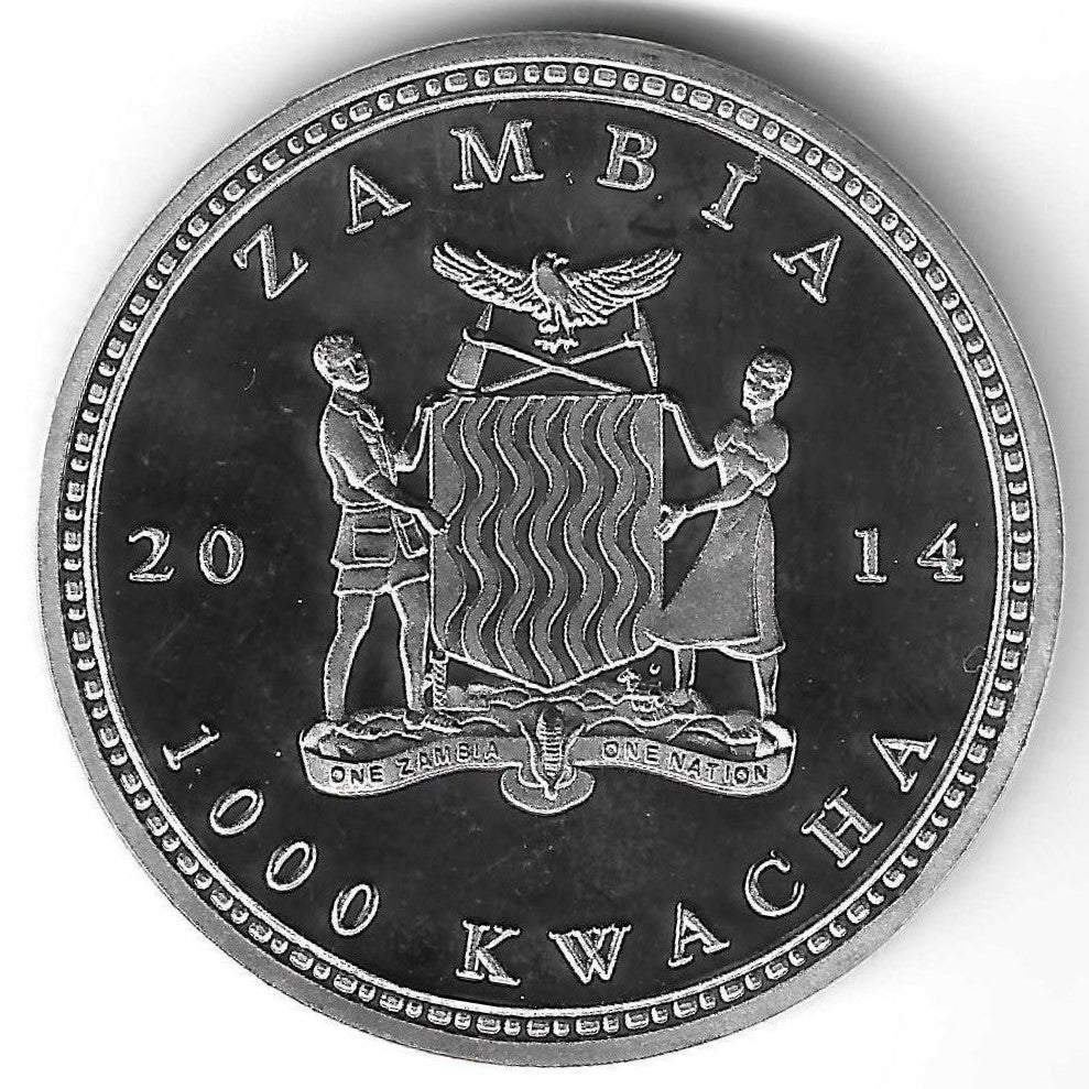 Zambia - 1000 Kwacha 2014 (Km# ..) Tigre