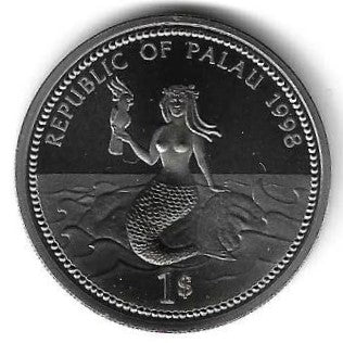 Palau - 1 Dolar 1998 (Km# 30) Tartaruga
