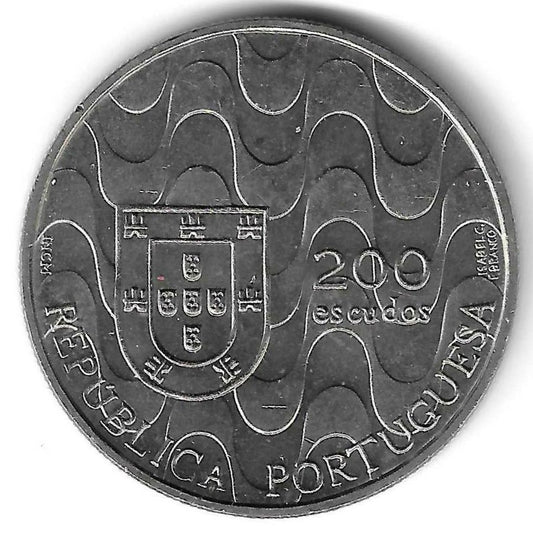 Portugal - 200$00 1992 (KM# 663) Presidencia Comunidade Europeia