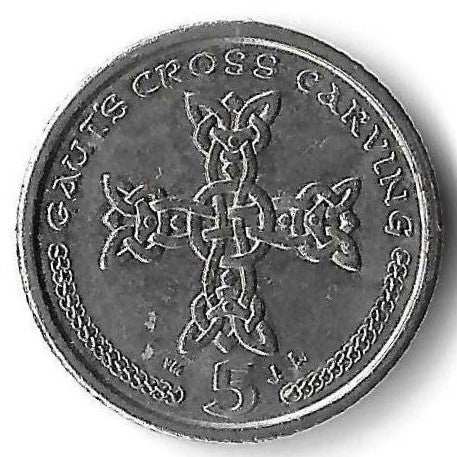 Ilha Man - 5 Pence 2001 (Km# 1038) Milénio