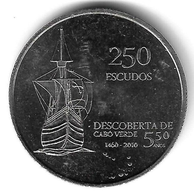 Cabo Verde - 250$00 2010 (Km# 51) 550 Anos Desc. Ilha Cabo Verde