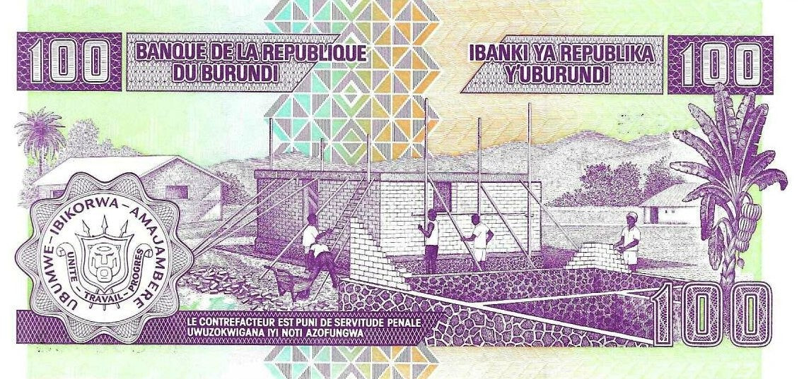 Burundi - 100 Francos 2006 (# 37e)