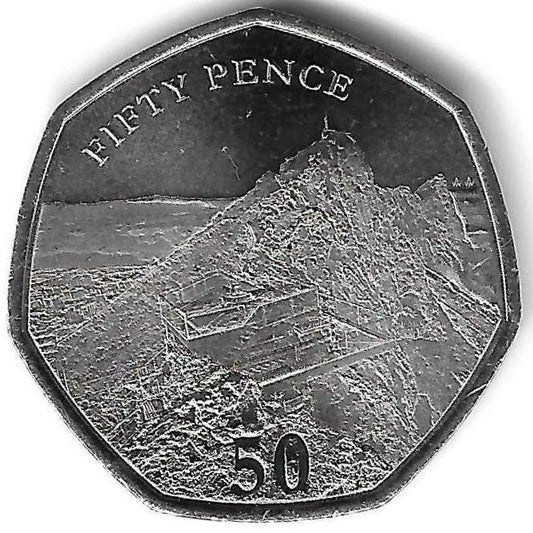 Gibraltar - 50 Pence 2020 (Km# 1713) Skywalk