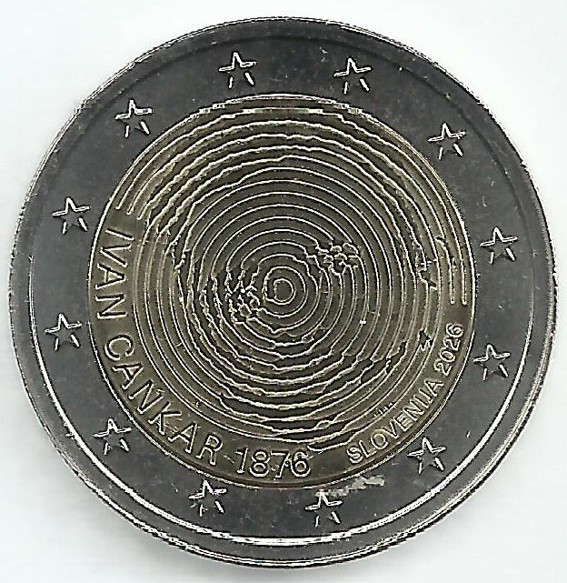 Eslovenia - 2 Euro 2026 (Km# ..) Ivan Cankar