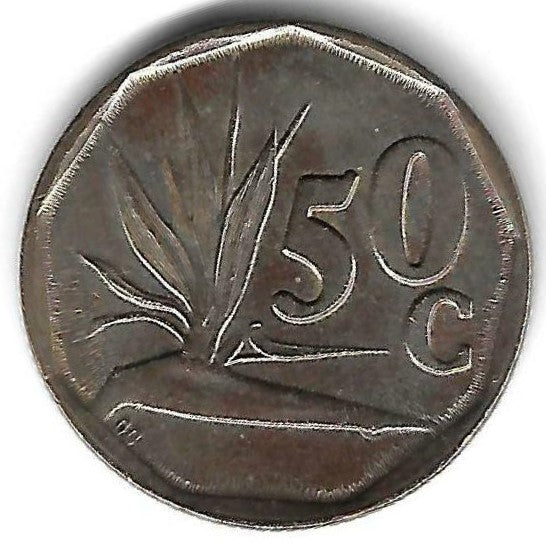 Africa Sul - 50 Centimos 1993 (Km# 137)