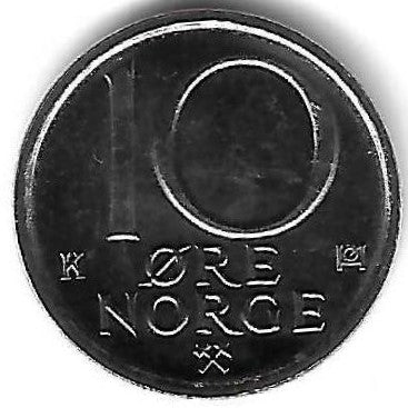 Noruega - 10 Ore 1991 (Km# 416)