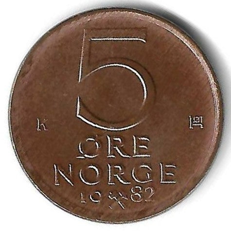 Noruega - 5 Ore 1982 (Km# 415)