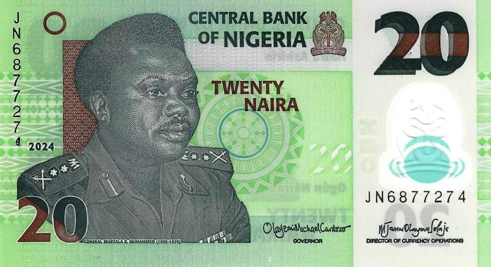 Nigeria - 20 Naira 2024 (# 34u) – NVMVS