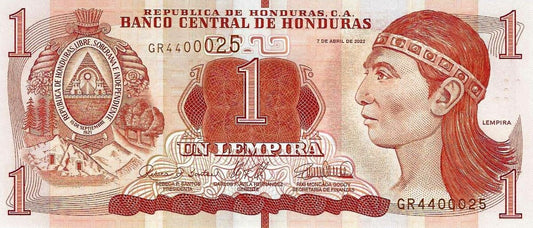 Honduras - 1 Lempira 2022 (# 96e)