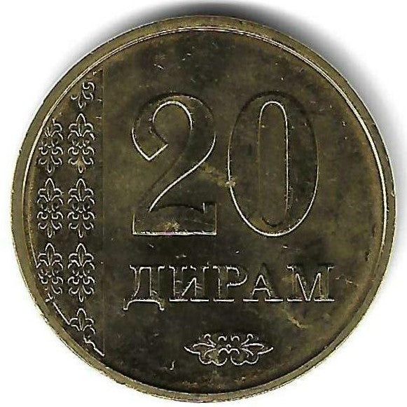 Tajiquistao - 20 Dirhams 2011 (Km# 25)