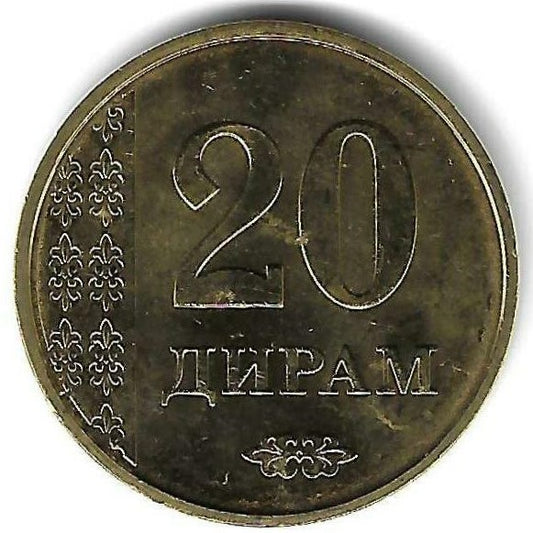 Tajiquistao - 20 Dirhams 2011 (Km# 25)