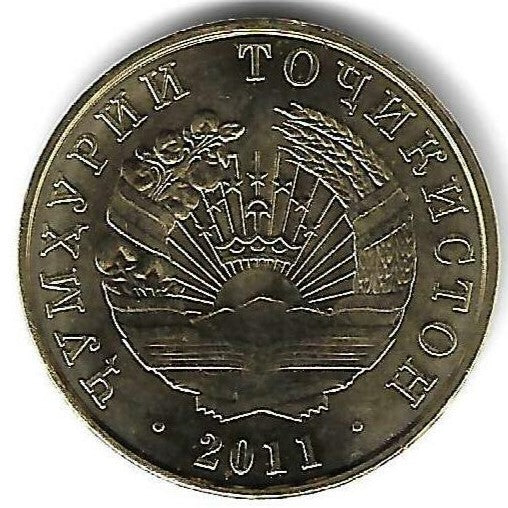Tajiquistao - 10 Dirhams 2011 (Km# 24)