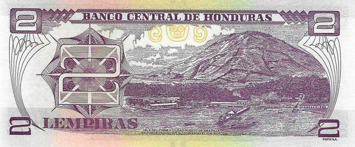 Honduras - 2 Lempiras  2022 (# 97e)