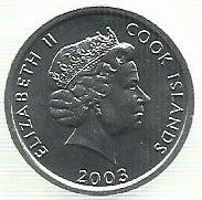 Ilhas Cook - 1 Centimo 2003 (Km# 423) Macaco