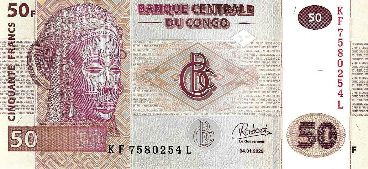 Congo - 50 Francos 2022 (# 97b)