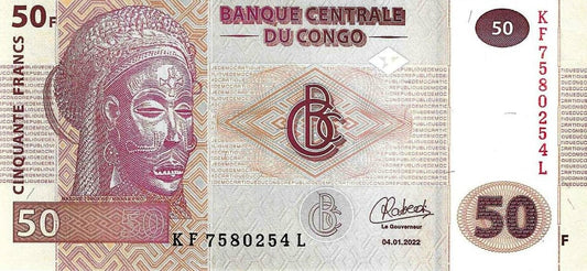 Congo - 50 Francos 2022 (# 97b)