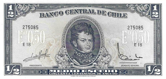 Chile - 1/2 Escudo 1962 (# 134aA)