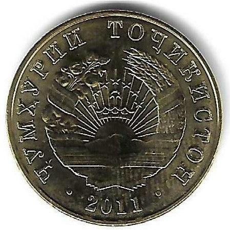 Tajiquistao - 5 Dirhams 2011 (Km# 23)
