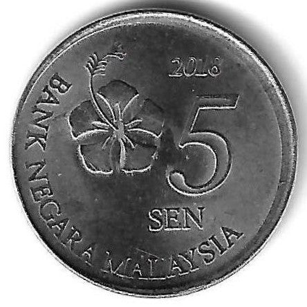 Malasia - 5 Sen 2018 (Km# 201)