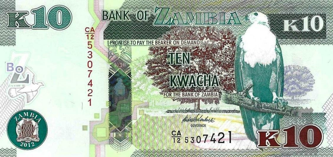 Zambia - 10 Kwacha 2012 (# 51a)