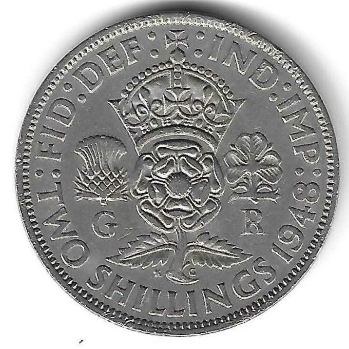 Inglaterra - 2 Shillings 1948 (Km# 865)