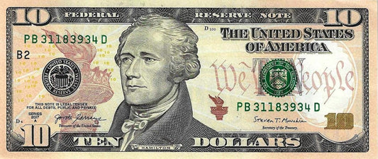 USA - 10 Dolares 2017a (# 545A)