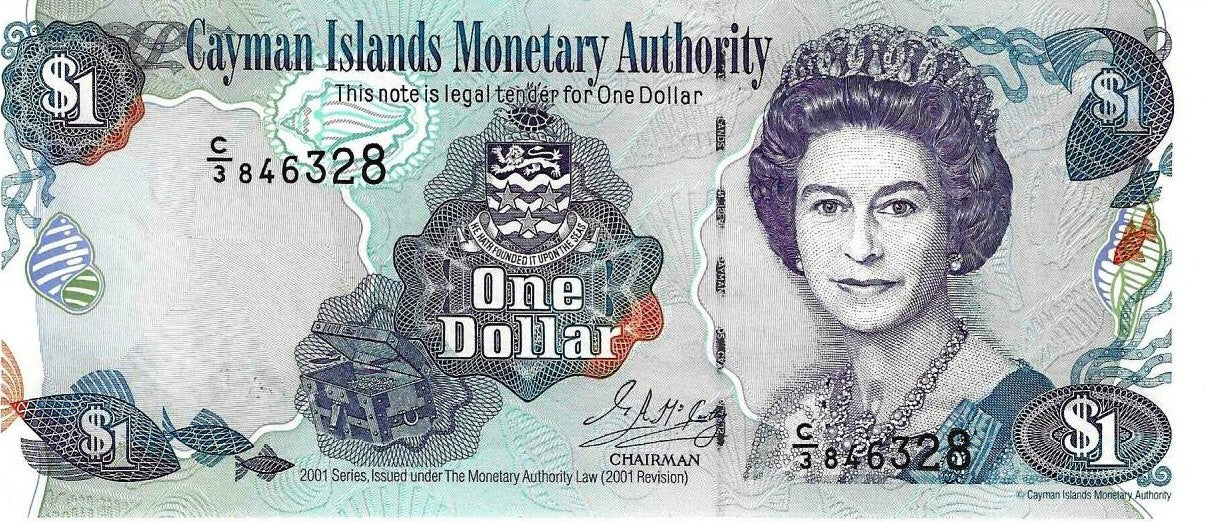 Ilhas Caimão - 1 Dolar 2001 (# 26b)