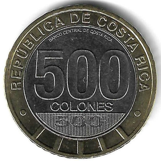 Costa Rica - 500 Colones 2023 (Km# 243) Abolicão Armada