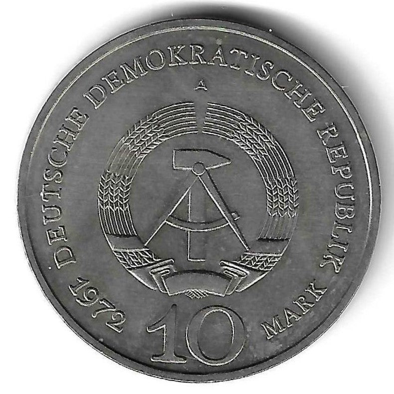 Alemanha - 10 Marcos 1972 (A)(Km# 38) Buchenwald
