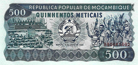 Moçambique - 500 Meticais 1989 (# 131c)