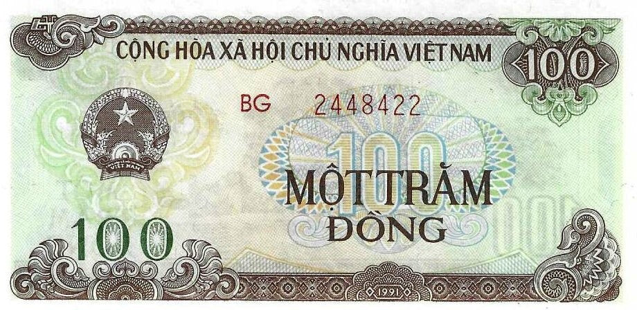 Vietname - 100 Dong 1991 (# 105a)