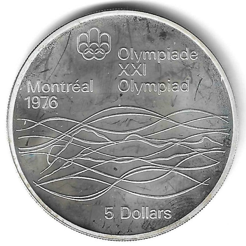 Canada - 5 Dolares 1975 (Km# 100)  Natação