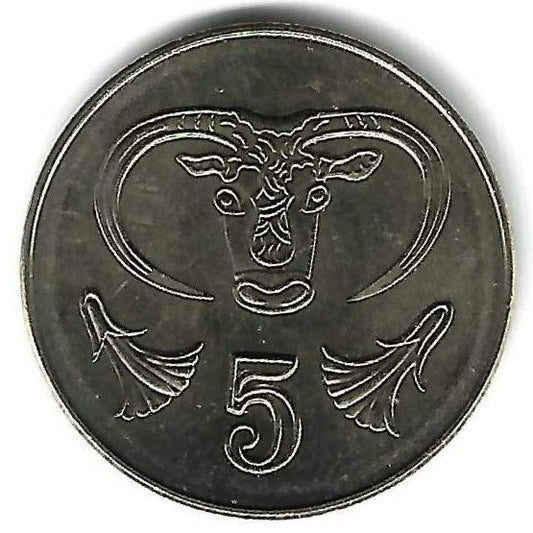 Chipre - 5 Centimos 2004 (Km# 55.3)